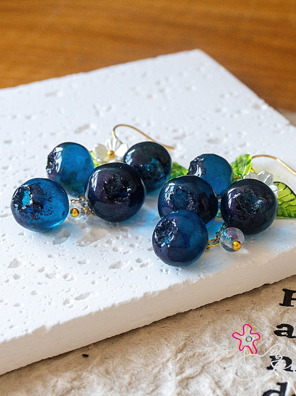 Blueberry Bundle Fruit Ear Studs Ear Clip 925 Silver