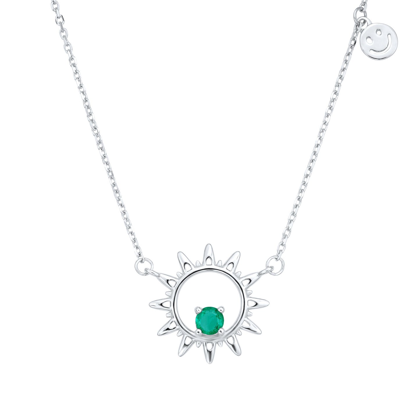 Women's Personality Collar Chain Round Temperament Emerald Necklace