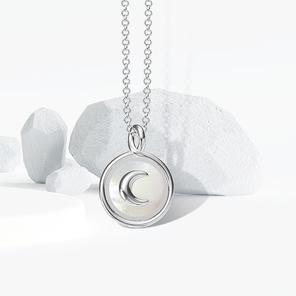 Moon Represents My Heart Hidden Word Projection Necklace