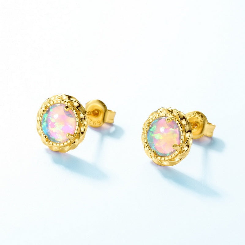 New Fashion Simple Opal Earrings