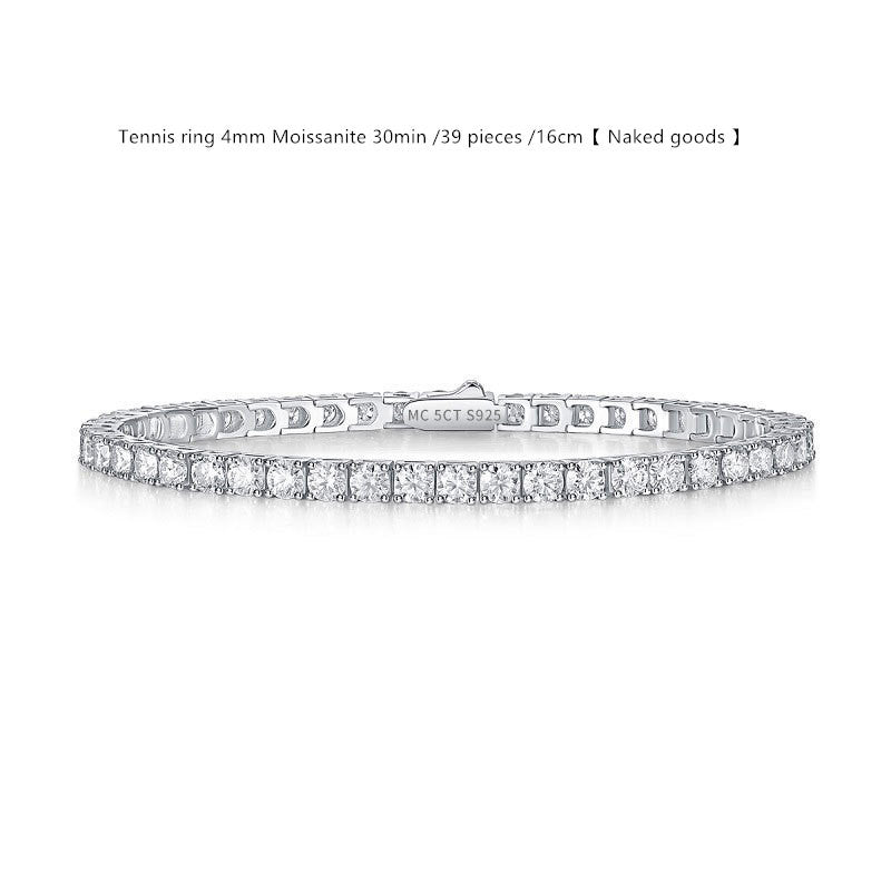 Bracelet de tennis en argent sterling avec moissanite couleur D pour femme