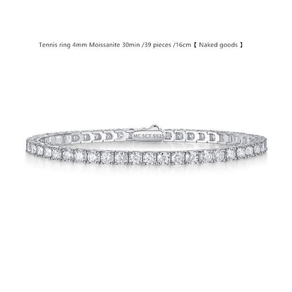 Bracelet de tennis en argent sterling avec moissanite couleur D pour femme