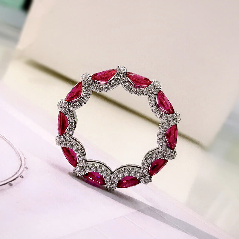 925 Full Diamond Artificial Gemstone Ring