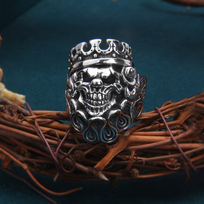 Anillo de calavera para hombre en plata de ley S925