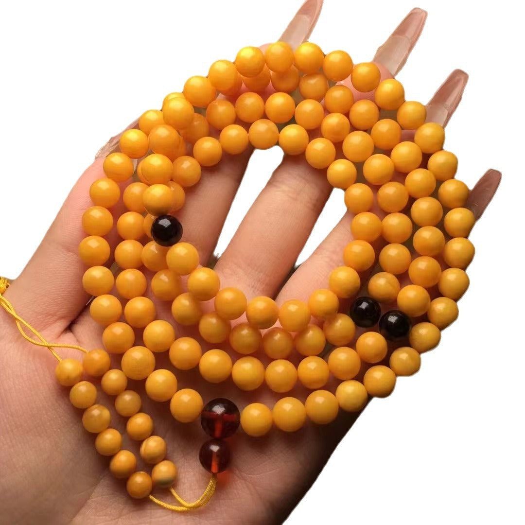 Pulsera de perlas de cera de abejas natural y miel vieja