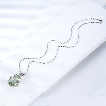 Fashionable, Light And Luxurious Natural Gem Necklace Pendant, Advanced S925 Sterling Silver