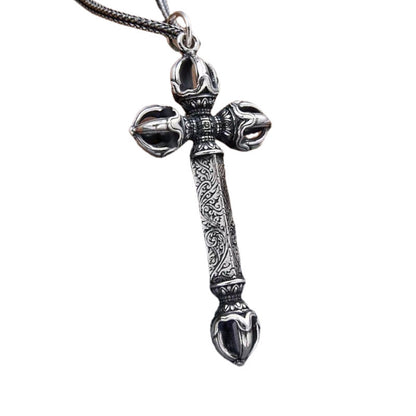 S925 Sterling Silver Vintage Pendant Necklace For Men