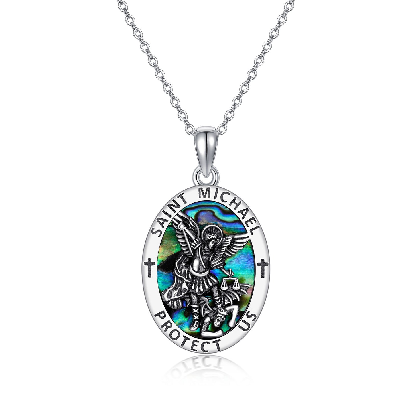 bijoux en argent sterling pendentif médaille pièce de monnaie saint michael bijoux ioniques pour hommes