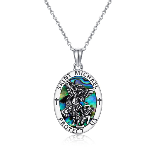 bijoux en argent sterling pendentif médaille pièce de monnaie saint michael bijoux ioniques pour hommes