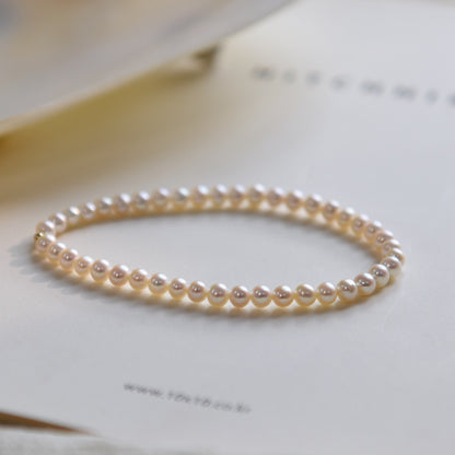 Freshwater Pearl Bright Bracelet Simple Elastic Color Preservation