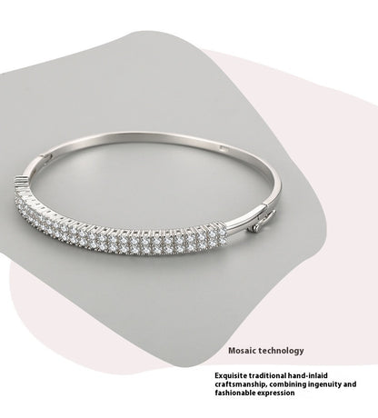 Women's S925 Silver Design Starry Sky Simple Fashion Diamond Bracelet