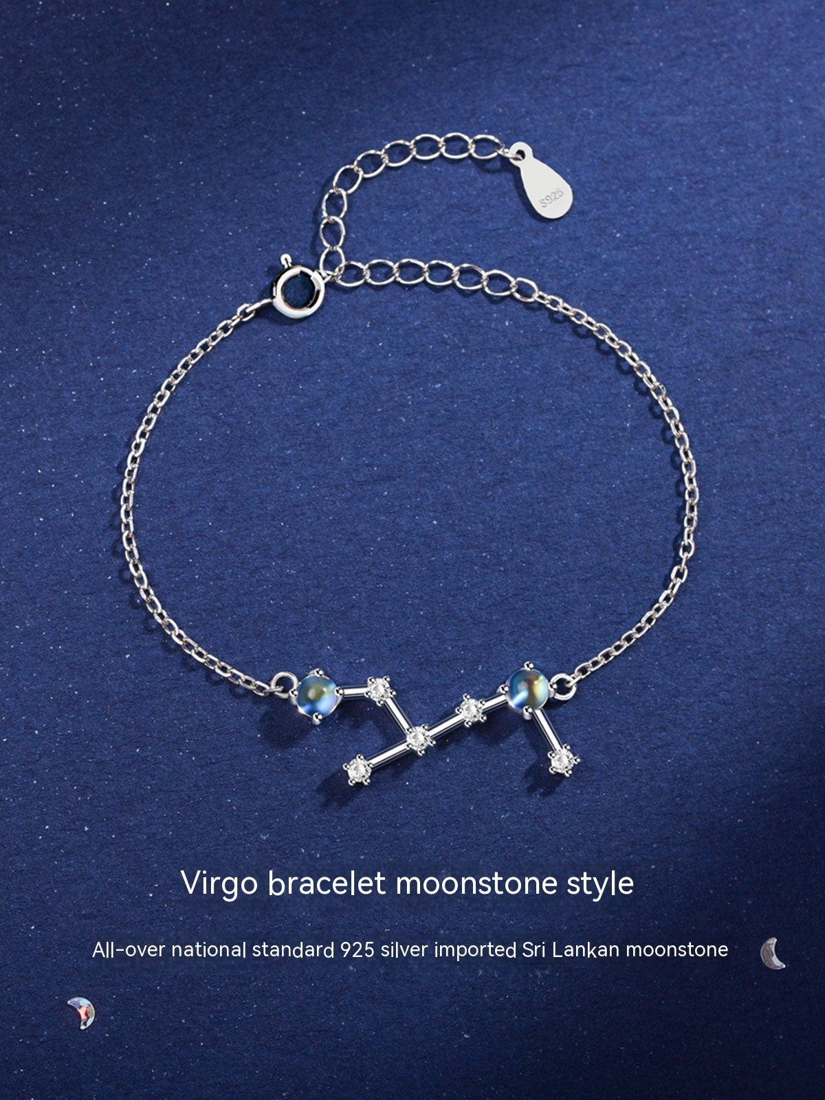 Lucky Twelve Constellation Moonstone Bracelet For Women