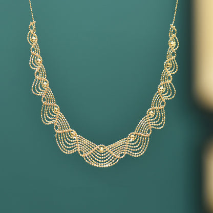 Women's Fashion 18k Gold Lace Necklace