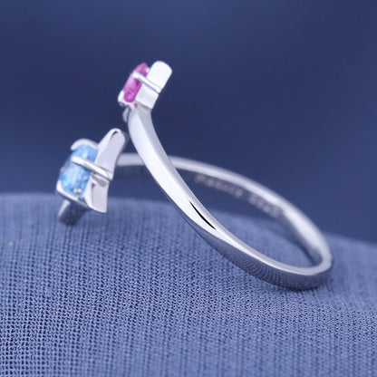 S925 Silver Jewelry Two Yuan Animation Ring