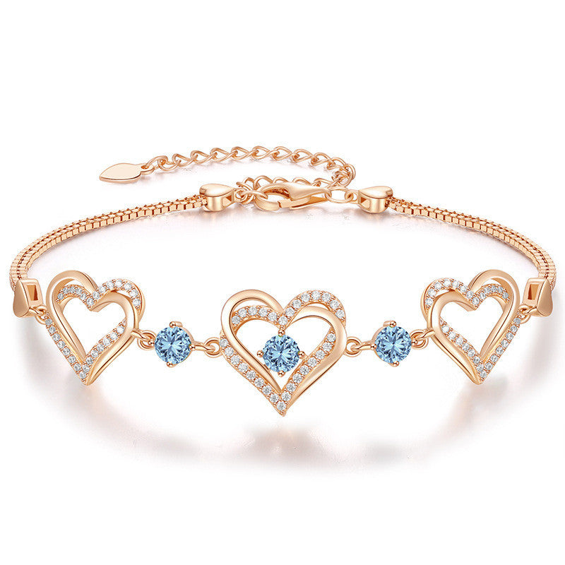 Bracelet en cristal pour douze anniversaires, bijou de personnalité tendance pour la main