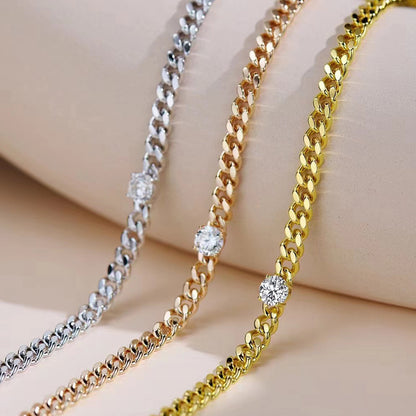 Diamond Bracelet Female 925 Sterling Silver Yellow Gold