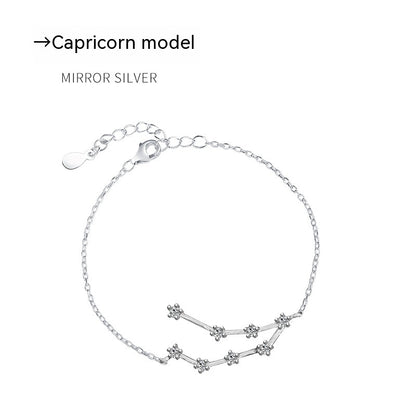 Lucky Twelve Constellation Moonstone Bracelet For Women