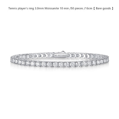 Bracelet de tennis en argent sterling avec moissanite couleur D pour femme