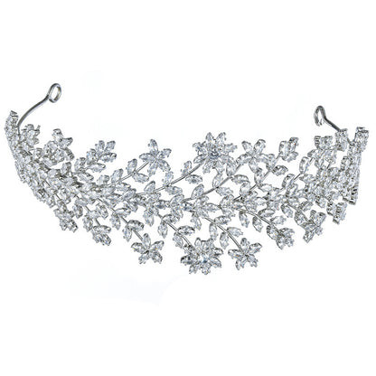 Bridal Baroque Hand Braided Copper Zircon Headband Tiara