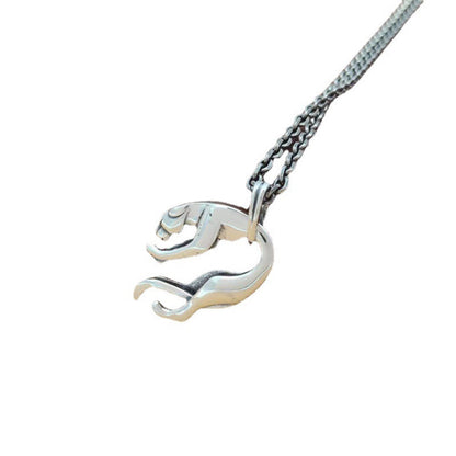 S925 Sterling Silver Creative Leopard Head Necklace