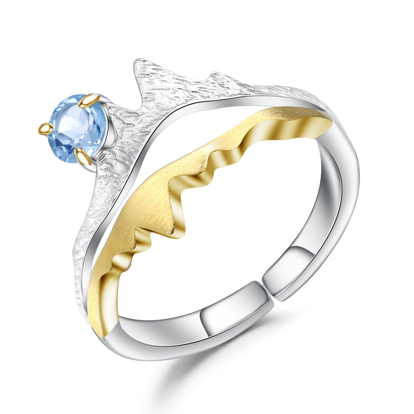 Nature Wind Sun Sunrise Premium Designer Adjustable Ring