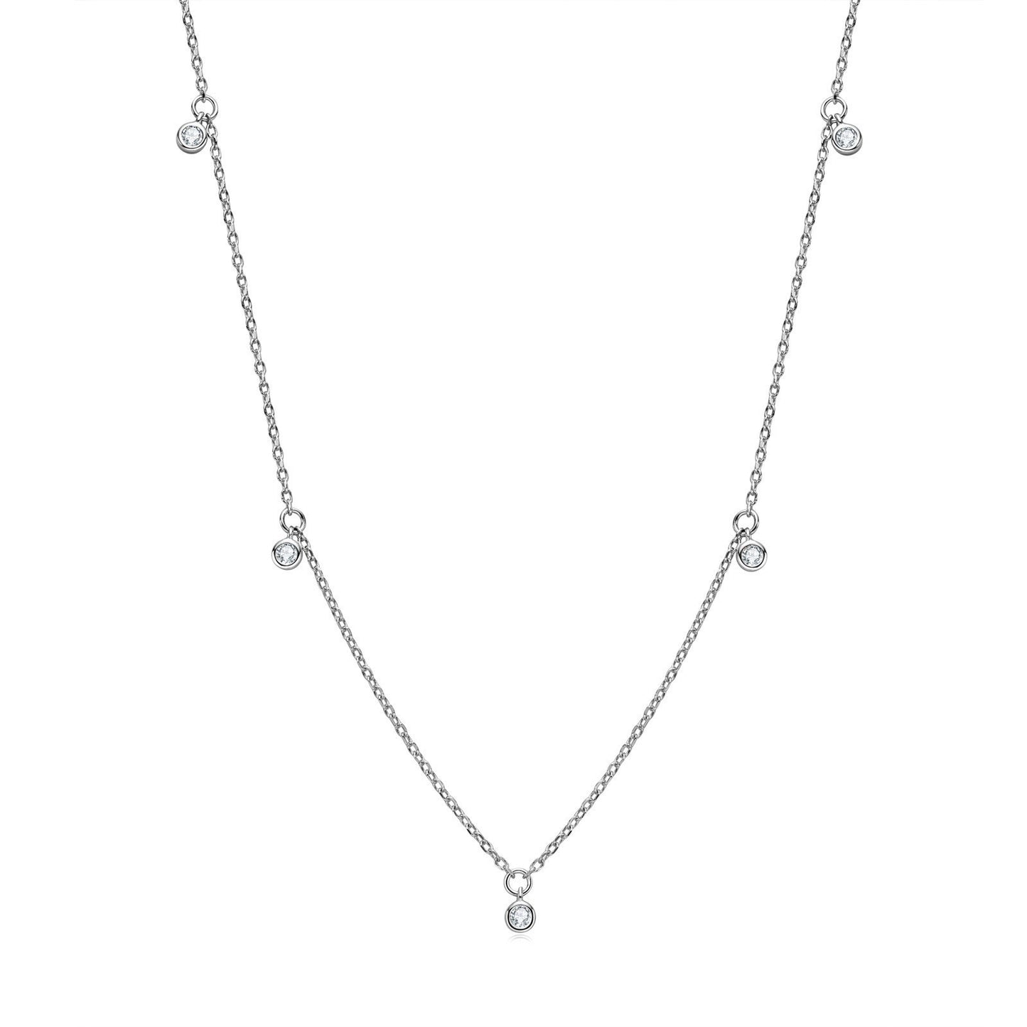 Hexagram Necklace Women's S925 Sterling Silver Starry Clavicle Chain