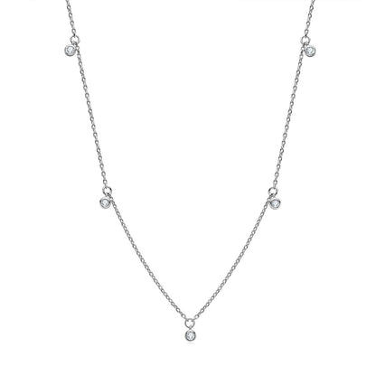 Hexagram Necklace Women's S925 Sterling Silver Starry Clavicle Chain