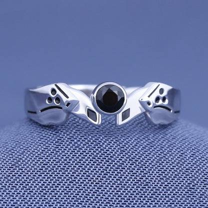 Solid Color Dripping Silver Ring Jewelry