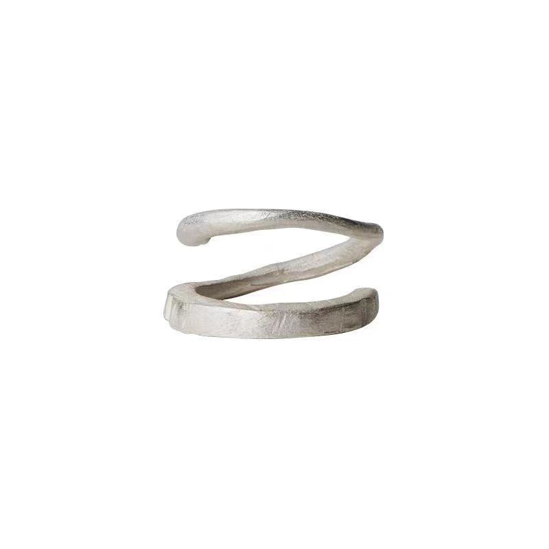 Women's Fashion Handmade Frosted Double-layer Ring