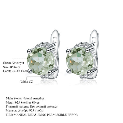 Natural Citrine Stud Earrings Fashion