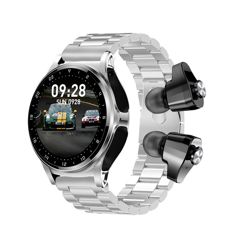 Montre intelligente GT66 TWS 2 en 1 Bluetooth HD Appel vocal