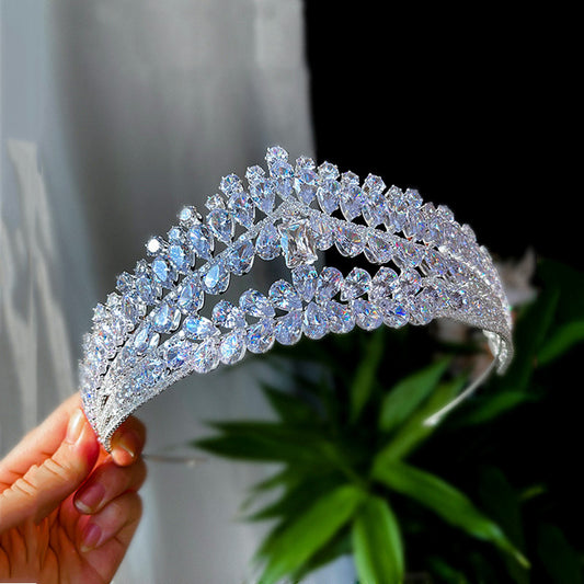 Exquisite Wedding Ceremony Zircon Crown Hair Ornaments