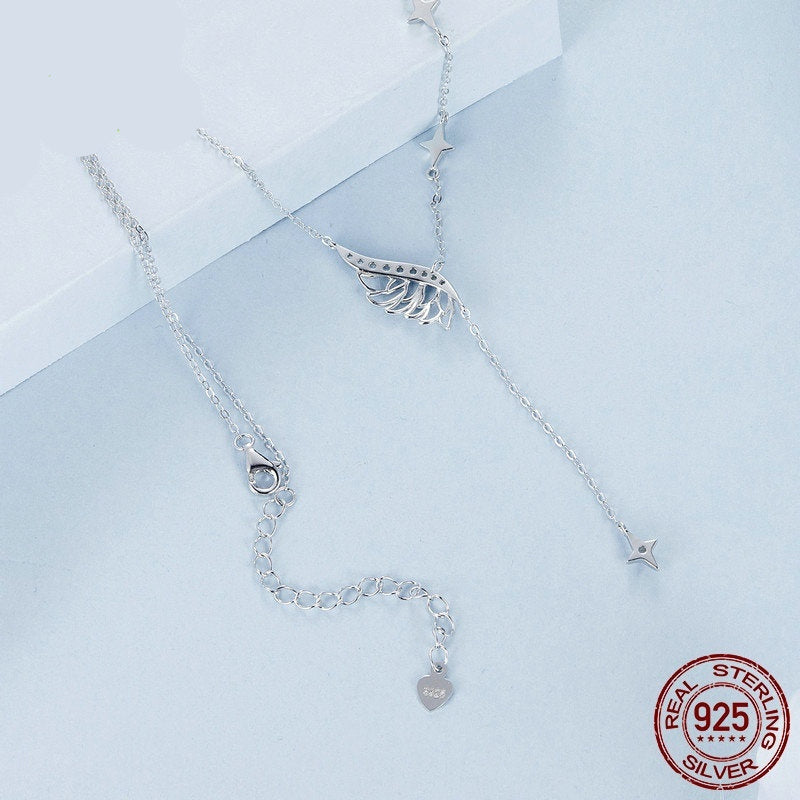 Entry Lux Elegant Temperamental Sterling Silver Clavicle Chain