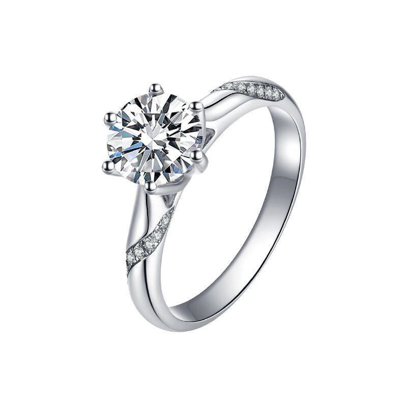 Moissanite White D Color High Clarity Ring