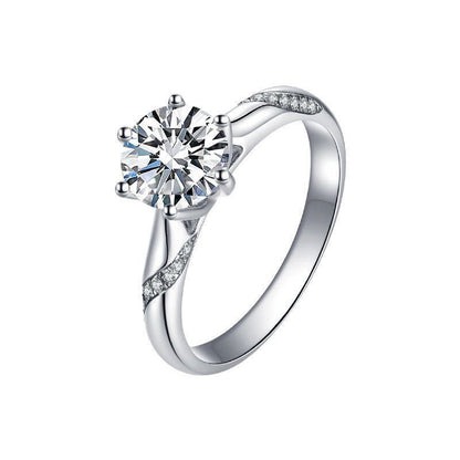 Moissanite White D Color High Clarity Ring