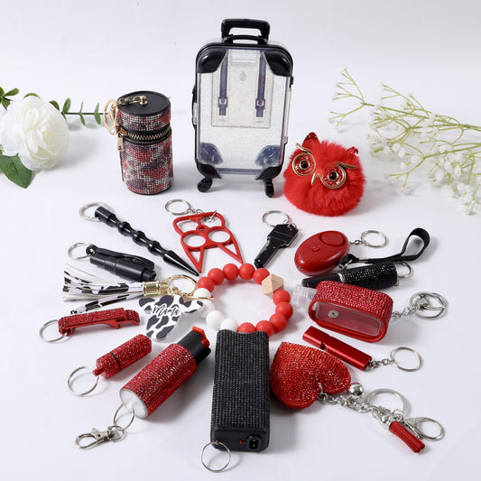 Fix Keychain Set - Red And Black Classy