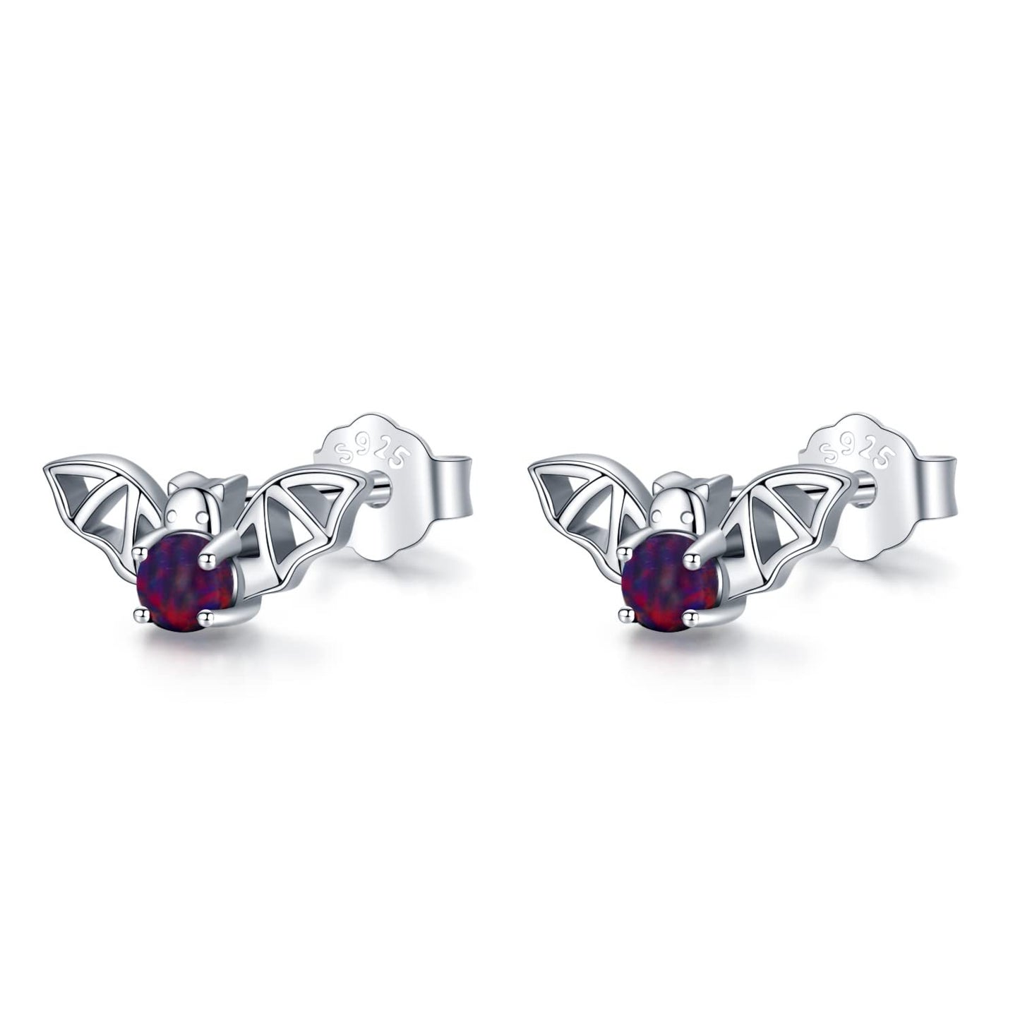 Boucles d'oreilles chauve-souris en argent sterling 925 avec opale, bijoux chauve-souris, cadeaux pour filles et femmes