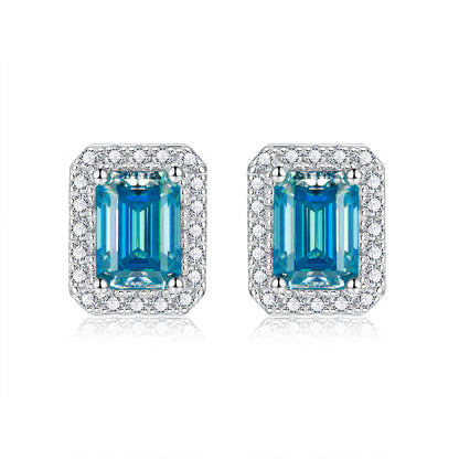 Women's Moissanite Emerald Cut Earrings