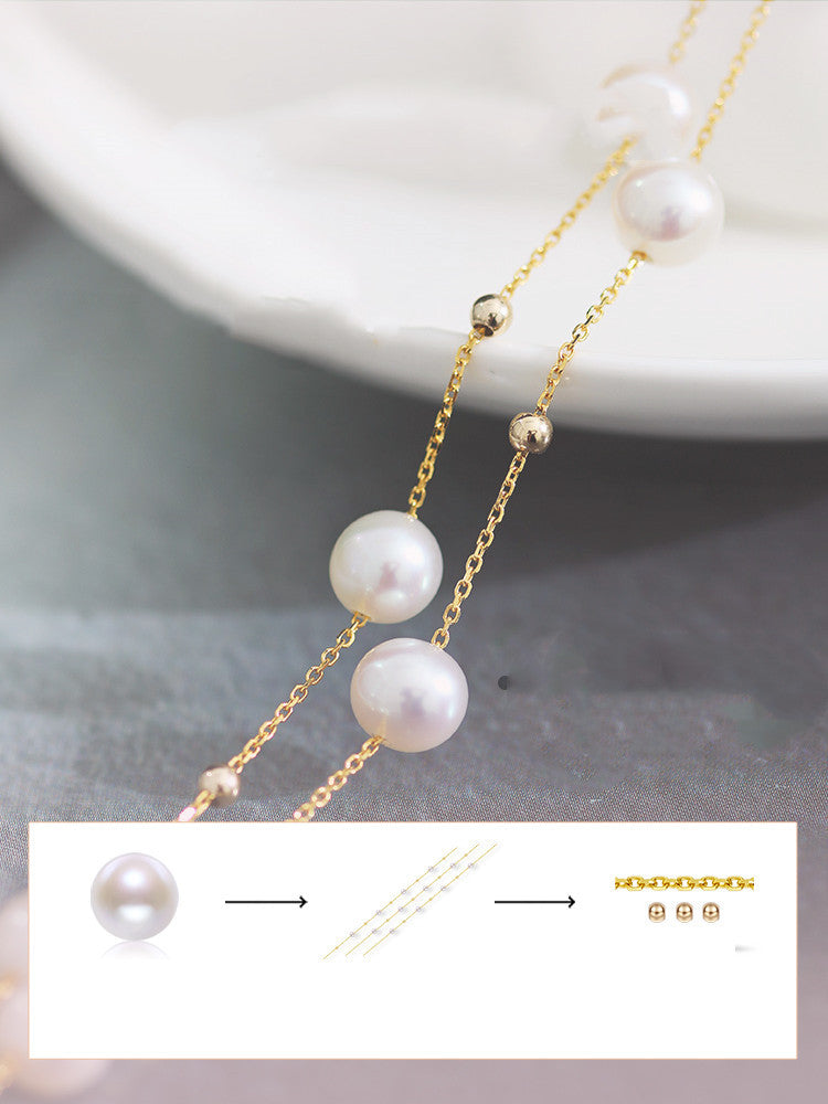 5.5-7.5mm Freshwater Pearl Gypsophila Necklace