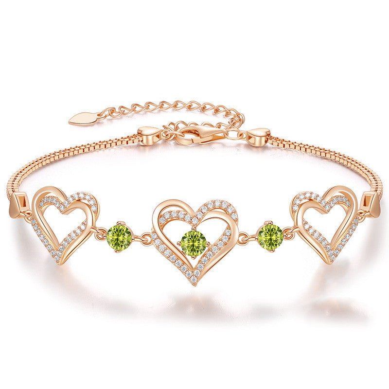 Bracelet en cristal pour douze anniversaires, bijou de personnalité tendance pour la main