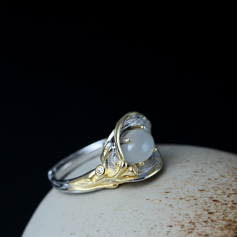 Vintage Country Style Distressed Calla Lily Ring