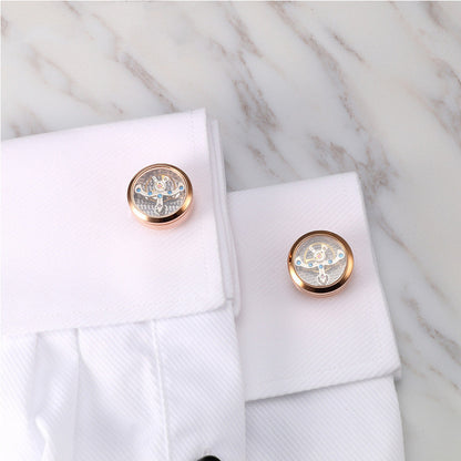 Fashion Jewelry Men's Anchors Do Not Move Movement Cufflinks