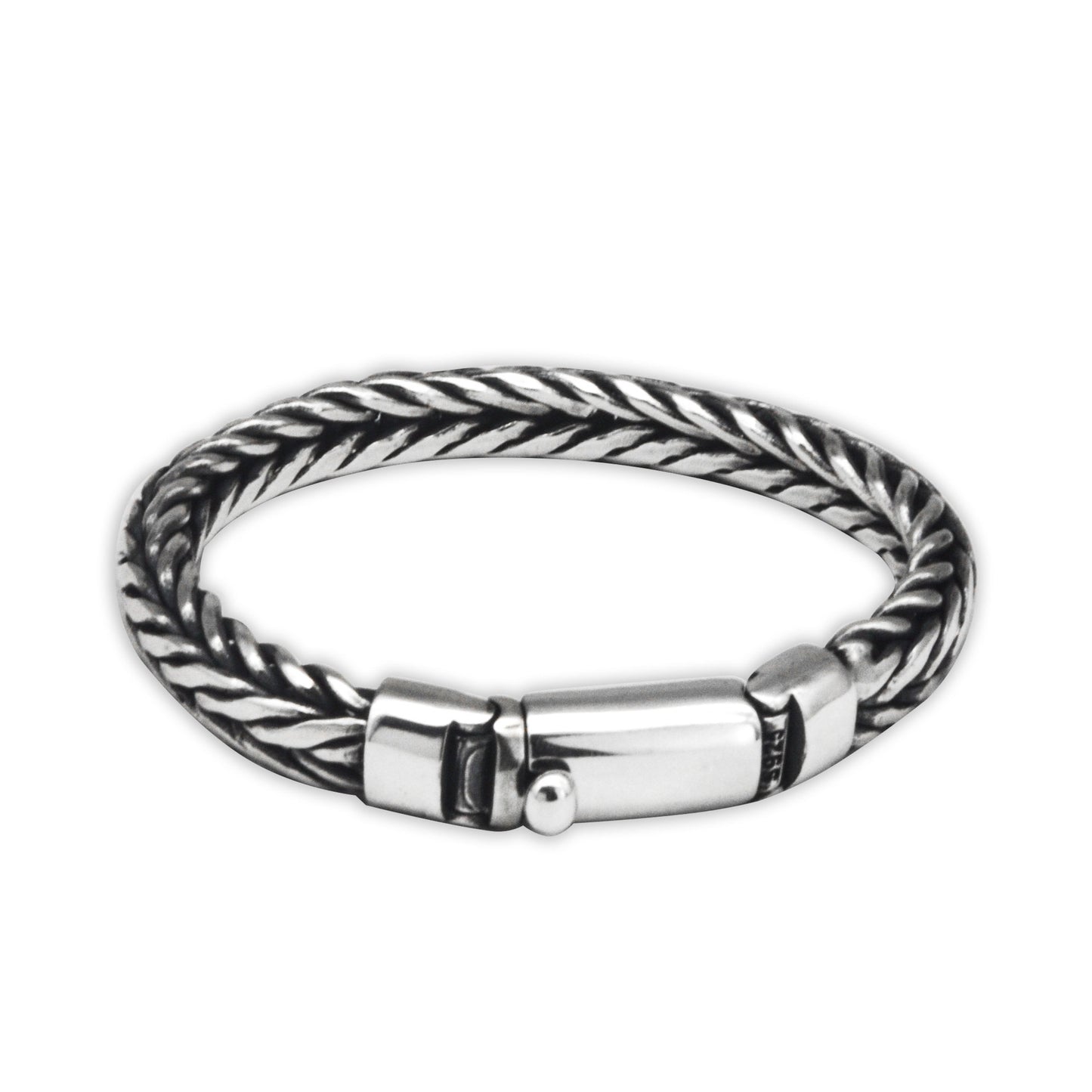 S925 Silver Handmade Woven Keel Bracelet For Men