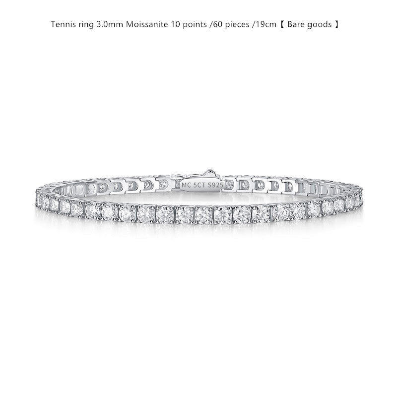 Bracelet de tennis en argent sterling avec moissanite couleur D pour femme