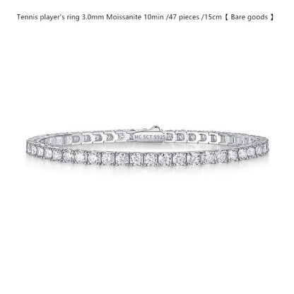 Bracelet de tennis en argent sterling avec moissanite couleur D pour femme