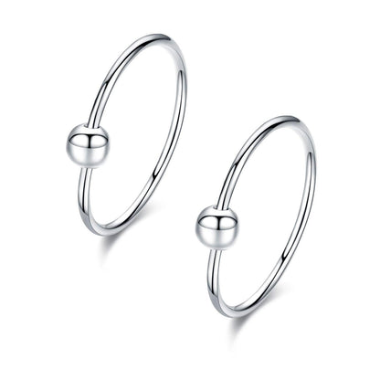 Boucles d'oreilles créoles hypoallergéniques en argent sterling pour cartilage, fines et délicates, pour femmes