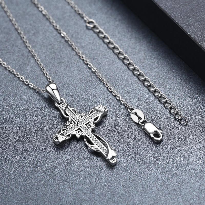 Pendentif croix en argent sterling 925 pour femme, bijoux croix, collier croix