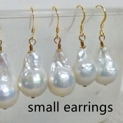 Exotic Natural Pearl Jewelry Set Super Bright Earrings