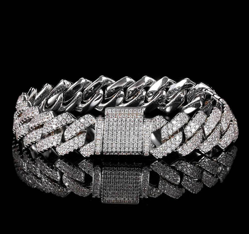 Diamond Cuban Chain Micro Set Zircon Bracelet